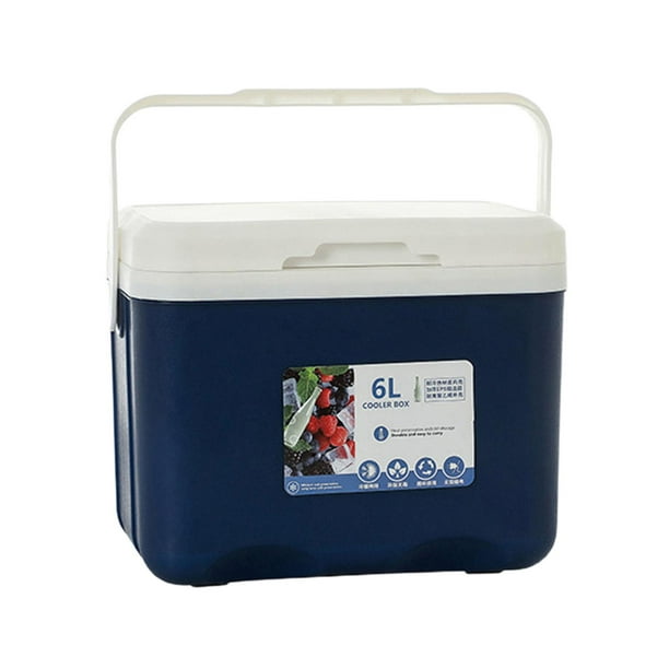 Nevera portátil con aislamiento de 6 litros, ideal para alimentos congelados y calientes. Nevera portátil pequeña. Azul