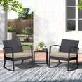thumbnail image 3 of BPS Outdoor Chair Cushions Set of 2, 19" x 19" Water Resistant Outdoor Seat Cushions for Patio Furniture Dining Chair Pads Replacement, Brown, 3 of 9