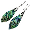 thumbnail image 3 of Paua Abalone Shell  925 Sterling Silver Drop Earrings, 2 1/8", 3 of 3