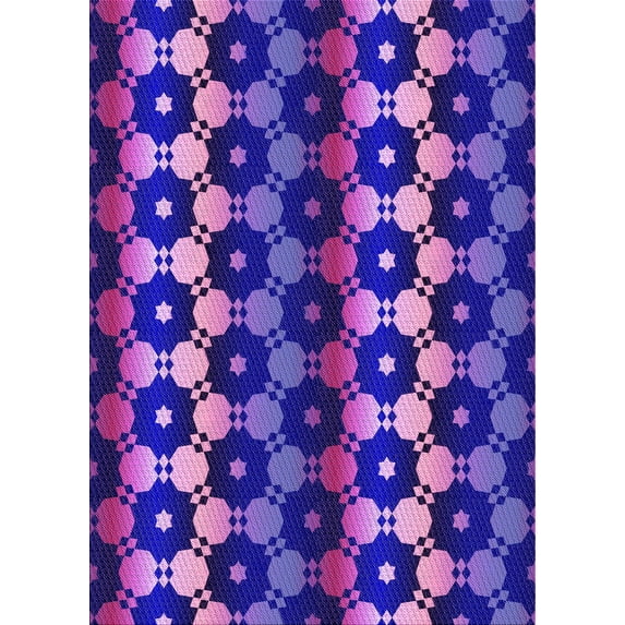 Ahgly Company Indoor Rectangle Patterned Jasmine Purple Area Rugs, 5' x 8'