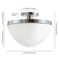 thumbnail image 5 of Evelyn&Zoe 12" Polished Nickel Finish Metal/Glass Semi Flush Mount, 5 of 6
