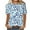 #92-Floral, variant on Rvkxad Women's Summer Tops Short Sleeve Basic Business Tees Shirts Summer Floral Print O Neck T-shirt Loose Summer Fashion Tunic Gifts for Women Yellow XXL