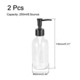 thumbnail image 2 of Uxcell Soap Dispensers Set- 8.5Oz Glass Dish Hand Soap Dispenser with Pump for Kitchen Bathroom, 2Pack Clear, 2 of 5