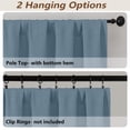 thumbnail image 5 of MKHILL Vela Mineral Short Blackout Curtains 24 Inch Length 2 Panels, Room Darkening Thermal Insulated Rod Pocket Small Tier Curtains for Kitchen Bathroom Camper RV, Each 30"W x 24"L, Mineral, 5 of 10