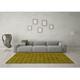 thumbnail image 3 of Ahgly Company Machine Washable Indoor Rectangle Solid Yellow Modern Area Rugs, 8' x 10', 3 of 4