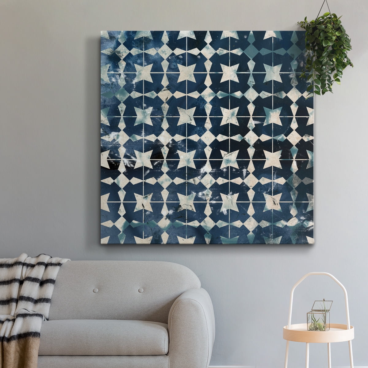 Wexford Home Tile-Dye I-Premium Gallery Wrapped Canvas, 10" x 10" - Ready to Hang