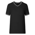 thumbnail image 4 of Timegard Hauts à Manches Courtes pour Femmes Col en V Confortables Décontractés Amples avec Poches T-Shirts Basiques Blouses, 4 of 7