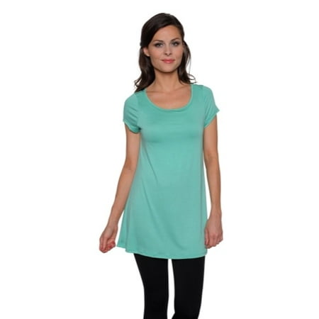 - FTL Women's Short Sleeve Loose Fit Tunic