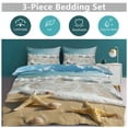 thumbnail image 5 of 3 Pcs Soft Bedding Set, Includes 1 Duvet Cover with Zipper And 2 Pillow,Shams Starfish Beach King(102"×90"), 5 of 8