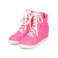 thumbnail image 5 of New Women Liliana Sue-49 Quilted Leatherette Round Toe High Top Wedge Sneaker, 5 of 5
