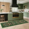 thumbnail image 2 of GlowSol 2'x6' Hallway Floral Runner Rug Non Slip Bedroom Runner Rug Washable Soft Kitchen Rug for Laundry Dorm, Green, 2 of 7
