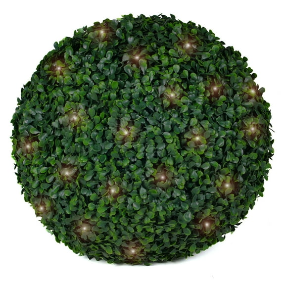 Boxwood Lighted Topiary Ball 15" 2 Pack - Boxwood
