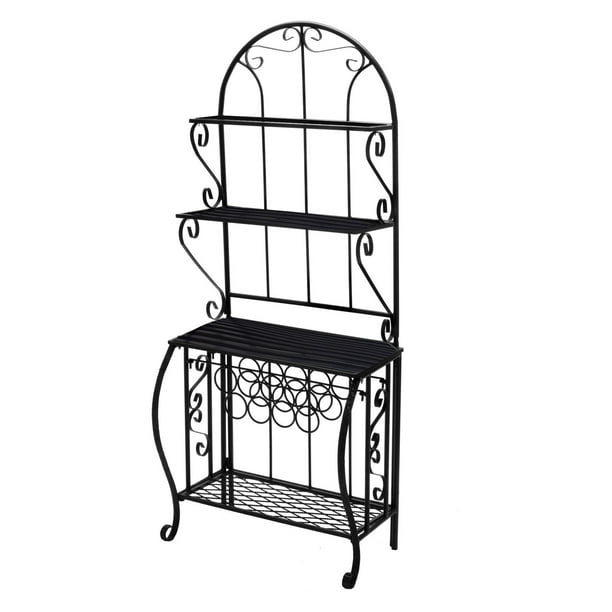 Oakland Living Baker Rack with Wine Holder