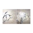thumbnail image 3 of Lámpara de mesa de cristal cromado Lámpara de mesa de cristal de flor Lámpara de mostrador de sala de estar vintage Pantalla de vidrio de dormitorio 3 colores Lámparas de mesa regulables, 3 of 8