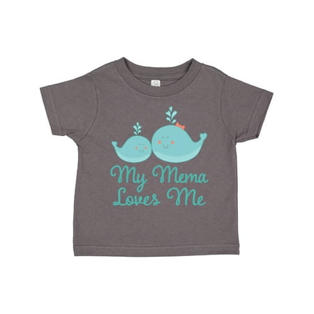 

Inktastic Mema Loves Me Grandchild Whale Boys or Girls Toddler T-Shirt