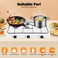 thumbnail image 5 of 3-Burner Gas Cooktop with Independent Controls – Durable Cast Aluminum, Enamel & Iron Design, Outdoor/Indoor Use, LPG Powered, Includes Hose & Pressure Reducing Valve, 5 of 11
