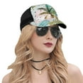 thumbnail image 5 of Disketp Watercolor Palm Tree Print Trucker Hat Men Women - Mesh Baseball SnapBack Cap, 5 of 7