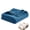 Blue-Twin(60" x 80"), variant on Cotton Muslin Blanket With Ruffled Edges Soft Pleated Crinkle Bedspread For & Queen Size Bed Breathable Lightweight Stylish Throw Decorative Home Gift
