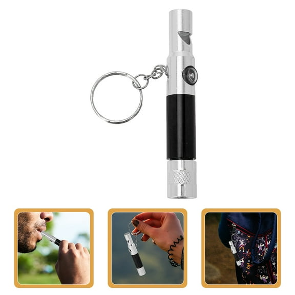 LEORX Multi Functional Whistle Outdoor Safety Whistle Aluminum Alloy for Self-protection 1Pack