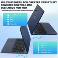 thumbnail image 6 of 15.6'' FHD Laptop Computer, Windows 11, Intel N100 Processor(Beat to i3 1115G4, Up to 3.4GHz), 4GB RAM 128GB SSD, Fingerprint, Backlit keyboard, Type-C 65W PD Fast Charger (Blue), 6 of 9