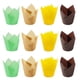 thumbnail image 1 of 200pcs Tulip Forma Torta Embalaje Tazas Papel Postre Liners Torta (Color surtido), 1 of 6