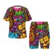 thumbnail image 1 of Balery Butterfly Garden Conjunto de Pijama Infantil de Manga Corta con Estampado – Ropa de Dormir de Algodón Suave-3X-Large, 1 of 6