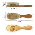 thumbnail image 2 of Professional Hairdressing Shaving Brush Comb for Men Facial Mustache Comb Kit Hair Comb Brushes Soft Beech Wood Wool Beard Brush, 2 of 5