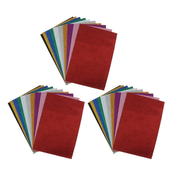 30pcs EVA Glitter Craft Foam Sheets Sponge Paper for Arts DIY Sticky