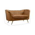 thumbnail image 3 of Meridian Furniture Margo Saddle Velvet Loveseat, 3 of 7