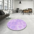 thumbnail image 4 of Ahgly Company Machine Washable Indoor Rectangle Transitional Heliotrope Purple Area Rugs, 2' x 4', 4 of 7