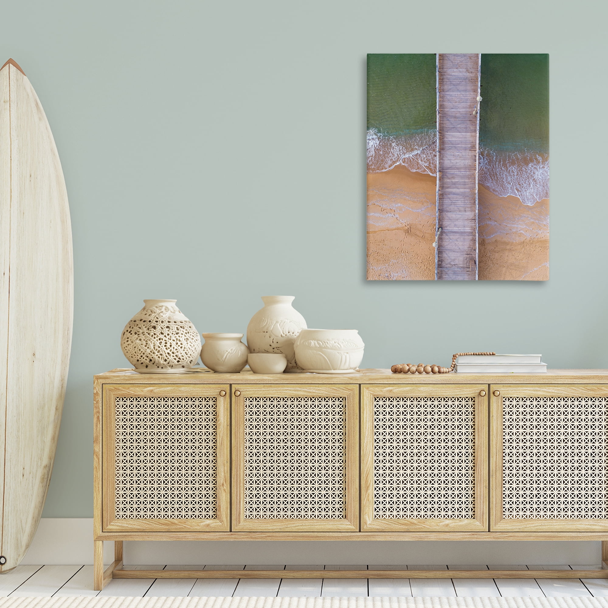 Stupell Industries Aerial View Boardwalk Landscape & Nature Photography Wrapped Canvas Art Print Wall Art, 30 x 40