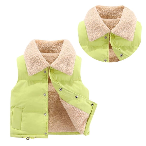 Kids Girls Boys Puffer Vest Boys Vest Light Weight Down Vest with Button Down Sleeveless Jacket Child Winter Vest 7-8 Years