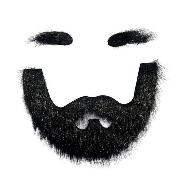 Juego de bigote y cejas postizos autoadhesivos, accesorio para disfraz de barba postiza, accesorio para cosplay, escenario de teatro de mascarada.