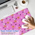thumbnail image 4 of Long Mouse Pads for Desk,Pink Halloween Pattern Desk Mats on Top Of Desks, Desk Mouse Pad Extra Large with 3mm Non-Slip Base and Stitched Edge for Gaming,Office,Work,Home 31.5x11.8in, 4 of 5