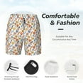 thumbnail image 6 of Picia Retro Floral pattern Mens Swim Trunks with Compression Liner Stretch Beach Shorts Quick Dry with Zipper Pockets No-Chafing Board Shorts-XX-Large, 6 of 9