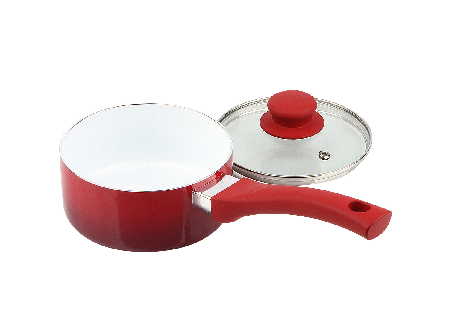 Mainstays Ceramic Nonstick 12 Piece Cookware Set, Red Ombre - image 6 of 8