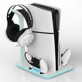 thumbnail image 1 of For PS5 Slim Stand with Cooling Station and Controller Charging Station, Host Multifunctional Heat Dissipation Base, Game Controller Charging and Disc Storage Rack, 1 of 7