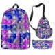 thumbnail image 1 of School Season Student Schoolbag Rodent Pioneer Rainbow Color Peripheral Set Backpack-13, 1 of 3