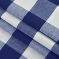 thumbnail image 4 of 2 Pack Buffalo Check Valances for Windows Living Room 18 inches Long Classic Gingham Plaid Bedroom Bathroom Rod Pocket Country Farmhouse Kitchen Window Curtain Valances - 54"x18" Navy Blue & White, 4 of 5
