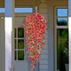 thumbnail image 4 of Decoración mural colgante de pared con orquídeas violetas artificiales para jardines exteriores y fondos fotográficos, 4 of 7