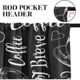 thumbnail image 6 of 36 Inch Black Window Curtains and Valances Set of 3, Vintage Coffee Names Short Tier Curtain for Kitchen,Vintage Small Kitchen Decor, 6 of 6