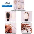 thumbnail image 3 of for Mercedes Key Fob Cover Soft TPU Key Case Protector Fit for Mercedes Benz 2017-2021 E-Class, 2018-2021 S-Class, 2019-2021 A-Class C-Class G-Class 4 Buttons with Bling Keychain,1,white, 3 of 5