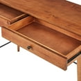 thumbnail image 2 of Weston Home Alcott Rectangular Wood Console Table, Natural Brown Finish, 2 of 5