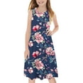 thumbnail image 6 of My Orders Gamivast Summer Dress for Girls Small Floral Casual Sleeveless Sundress A-Line Tank Dress with Pockets Vacation Casual Beach Dress 9 Years Vestidos De Verano Para Niña, 6 of 7