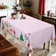 thumbnail image 5 of Rectangle Tablecloth,Christmas Table Cover with Snowflake, Nutcracker, Christmas Tree Design,Kitchen Decor for Party,60×84 Inch,Pink, 5 of 5