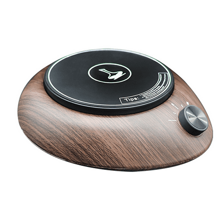 

Electric Wine Aerator Base Auto-Rotation and Shaking Decanter Base Fast Decanting Adjustable Speed Wood Grain
