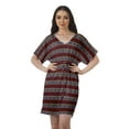 thumbnail image 1 of Moomaya Robes Modestes Femmes Robe Imprimée Shorts Femmes Col en V Tenue Décontractée, 1 of 6
