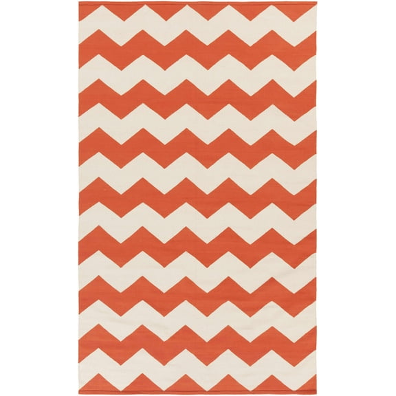 Hauteloom Runnemede Living Room, Bedroom Area Rug - Contemporary - Coral, Cream - 2' x 3'