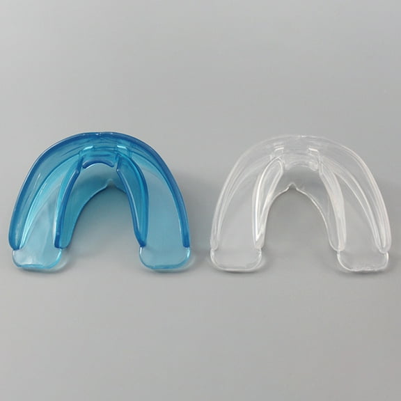 dianhelloya Mouth Guard BPA-free Anti-crushing TPE Silicone Double Support Sports Mouthguard for Adults Transparent 3