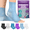 Light Blue, variant on BraceAbility Neuropathy Compression Socks 20-30 mmHg Open Toe Circulation Support L, Black, 1 Pair